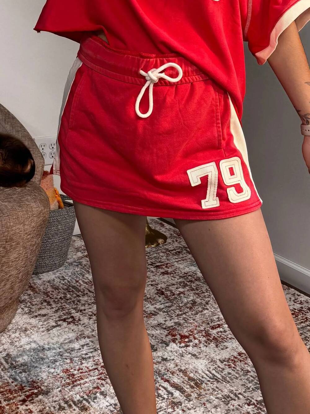 NEW EE:SOME bella gameday skirt in red